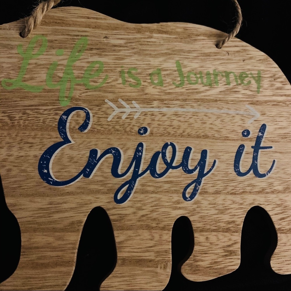 WALL DECOR “LIFE IS A JOURNEY, ENJOY IT” NWT - Picture 3 of 5